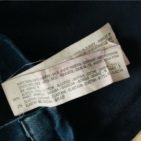 Zara Trafaluc Velour Front Skinny Jeans in Dark Indigo Size 4 - Picture 8 of 11